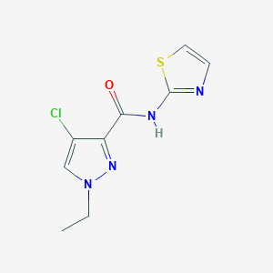 4-chloro-1-ethyl-N-(1,3-thiazol-2-yl)-1H-pyrazole-3-carboxamide