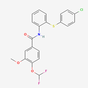 N-{2-[(4-chlorophenyl)sulfanyl]phenyl}-4-(difluoromethoxy)-3-methoxybenzamide