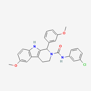 N-(3-chlorophenyl)-6-methoxy-1-(3-methoxyphenyl)-1,3,4,9-tetrahydro-2H-beta-carboline-2-carboxamide