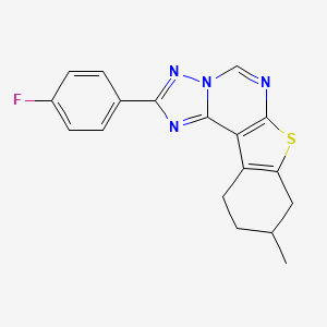 2-(4-Fluorophenyl)-9-methyl-8,9,10,11-tetrahydro[1]benzothieno[3,2-e][1,2,4]triazolo[1,5-c]pyrimidine