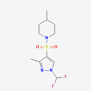 1-{[1-(difluoromethyl)-3-methyl-1H-pyrazol-4-yl]sulfonyl}-4-methylpiperidine