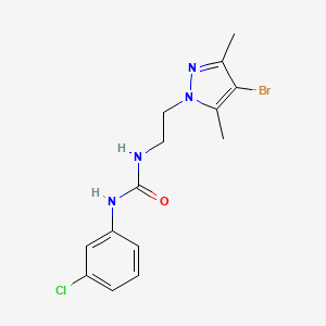 1-[2-(4-bromo-3,5-dimethyl-1H-pyrazol-1-yl)ethyl]-3-(3-chlorophenyl)urea