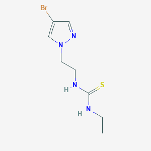 molecular formula C8H13BrN4S B10950469 1-[2-(4-bromo-1H-pyrazol-1-yl)ethyl]-3-ethylthiourea 