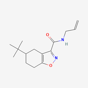 molecular formula C15H22N2O2 B10950477 5-tert-butyl-N-(prop-2-en-1-yl)-4,5,6,7-tetrahydro-1,2-benzoxazole-3-carboxamide 