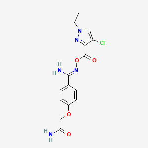 2-[4-(N'-{[(4-chloro-1-ethyl-1H-pyrazol-3-yl)carbonyl]oxy}carbamimidoyl)phenoxy]acetamide