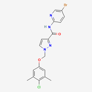 N-(5-bromopyridin-2-yl)-1-[(4-chloro-3,5-dimethylphenoxy)methyl]-1H-pyrazole-3-carboxamide