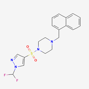 1-{[1-(difluoromethyl)-1H-pyrazol-4-yl]sulfonyl}-4-(naphthalen-1-ylmethyl)piperazine