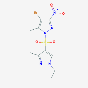 4-bromo-1-[(1-ethyl-3-methyl-1H-pyrazol-4-yl)sulfonyl]-5-methyl-3-nitro-1H-pyrazole