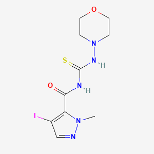 4-iodo-1-methyl-N-(morpholin-4-ylcarbamothioyl)-1H-pyrazole-5-carboxamide