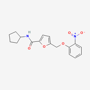 N-cyclopentyl-5-[(2-nitrophenoxy)methyl]furan-2-carboxamide