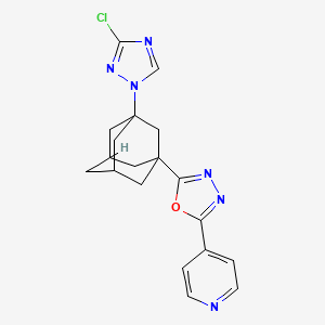 2-[3-(3-Chloro-1H-1,2,4-triazol-1-YL)-1-adamantyl]-5-(4-pyridyl)-1,3,4-oxadiazole