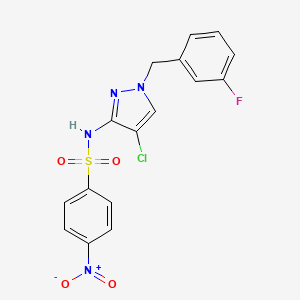 N-[4-chloro-1-(3-fluorobenzyl)-1H-pyrazol-3-yl]-4-nitrobenzenesulfonamide