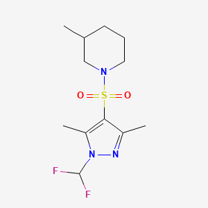 1-{[1-(difluoromethyl)-3,5-dimethyl-1H-pyrazol-4-yl]sulfonyl}-3-methylpiperidine