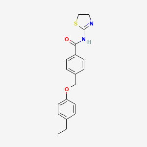 N-(4,5-dihydro-1,3-thiazol-2-yl)-4-[(4-ethylphenoxy)methyl]benzamide