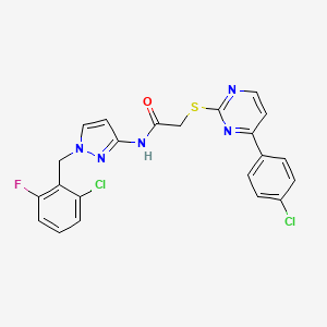 N-[1-(2-chloro-6-fluorobenzyl)-1H-pyrazol-3-yl]-2-{[4-(4-chlorophenyl)pyrimidin-2-yl]sulfanyl}acetamide