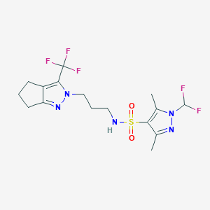 1-(difluoromethyl)-3,5-dimethyl-N-{3-[3-(trifluoromethyl)-5,6-dihydrocyclopenta[c]pyrazol-2(4H)-yl]propyl}-1H-pyrazole-4-sulfonamide