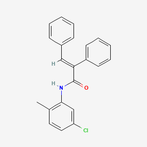 molecular formula C22H18ClNO B10950764 (2E)-N-(5-chloro-2-methylphenyl)-2,3-diphenylprop-2-enamide 