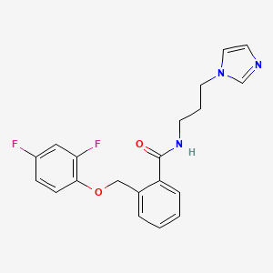 2-[(2,4-difluorophenoxy)methyl]-N-[3-(1H-imidazol-1-yl)propyl]benzamide