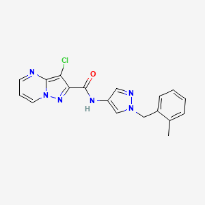 3-chloro-N-[1-(2-methylbenzyl)-1H-pyrazol-4-yl]pyrazolo[1,5-a]pyrimidine-2-carboxamide