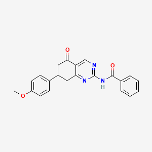 N-[7-(4-methoxyphenyl)-5-oxo-7,8-dihydro-6H-quinazolin-2-yl]benzamide