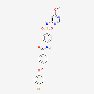 4-[(4-bromophenoxy)methyl]-N-{4-[(6-methoxypyrimidin-4-yl)sulfamoyl]phenyl}benzamide