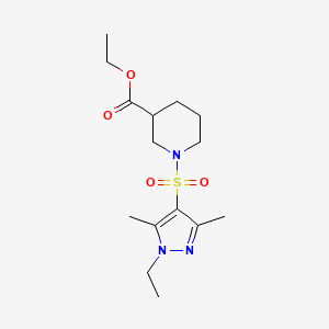 ethyl 1-[(1-ethyl-3,5-dimethyl-1H-pyrazol-4-yl)sulfonyl]piperidine-3-carboxylate