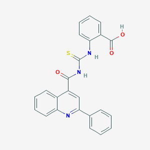 molecular formula C24H17N3O3S B10950843 2-({[(2-Phenylquinolin-4-yl)carbonyl]carbamothioyl}amino)benzoic acid 