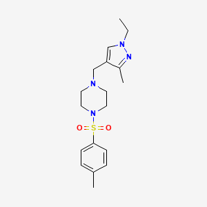 1-[(1-ethyl-3-methyl-1H-pyrazol-4-yl)methyl]-4-[(4-methylphenyl)sulfonyl]piperazine