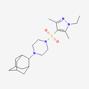 1-(2-adamantyl)-4-[(1-ethyl-3,5-dimethyl-1H-pyrazol-4-yl)sulfonyl]piperazine