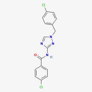 4-chloro-N-[1-(4-chlorobenzyl)-1H-1,2,4-triazol-3-yl]benzamide