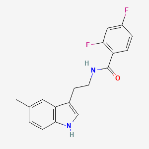 molecular formula C18H16F2N2O B10950893 2,4-difluoro-N-[2-(5-methyl-1H-indol-3-yl)ethyl]benzamide 