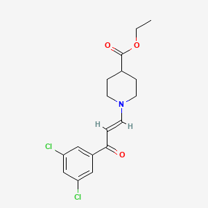 molecular formula C17H19Cl2NO3 B10950901 ethyl 1-[(1E)-3-(3,5-dichlorophenyl)-3-oxoprop-1-en-1-yl]piperidine-4-carboxylate 