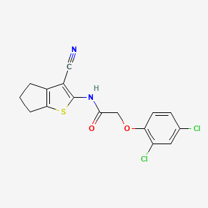 molecular formula C16H12Cl2N2O2S B10950924 N-(3-cyano-5,6-dihydro-4H-cyclopenta[b]thiophen-2-yl)-2-(2,4-dichlorophenoxy)acetamide 