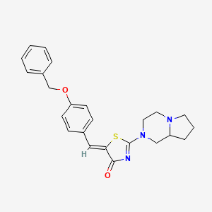 (5Z)-5-[4-(benzyloxy)benzylidene]-2-(hexahydropyrrolo[1,2-a]pyrazin-2(1H)-yl)-1,3-thiazol-4(5H)-one