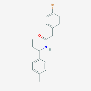 2-(4-bromophenyl)-N-[1-(4-methylphenyl)propyl]acetamide