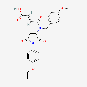 (2E)-4-{[1-(4-ethoxyphenyl)-2,5-dioxopyrrolidin-3-yl](4-methoxybenzyl)amino}-4-oxobut-2-enoic acid