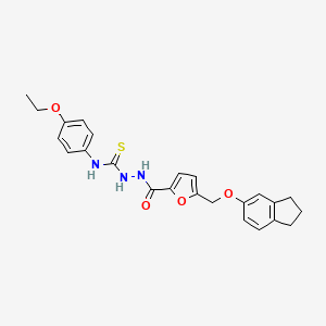 molecular formula C24H25N3O4S B10950996 2-({5-[(2,3-dihydro-1H-inden-5-yloxy)methyl]furan-2-yl}carbonyl)-N-(4-ethoxyphenyl)hydrazinecarbothioamide 