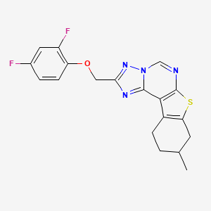 2,4-Difluorophenyl [(9-methyl-8,9,10,11-tetrahydro[1]benzothieno[3,2-E][1,2,4]triazolo[1,5-C]pyrimidin-2-YL)methyl] ether