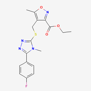 ethyl 4-({[5-(4-fluorophenyl)-4-methyl-4H-1,2,4-triazol-3-yl]sulfanyl}methyl)-5-methyl-1,2-oxazole-3-carboxylate