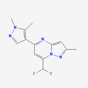 7-(difluoromethyl)-5-(1,5-dimethyl-1H-pyrazol-4-yl)-2-methylpyrazolo[1,5-a]pyrimidine