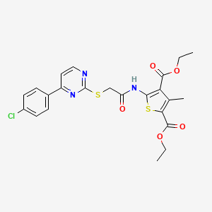 molecular formula C23H22ClN3O5S2 B10951050 Diethyl 5-[({[4-(4-chlorophenyl)pyrimidin-2-yl]sulfanyl}acetyl)amino]-3-methylthiophene-2,4-dicarboxylate 