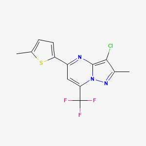 3-Chloro-2-methyl-5-(5-methylthiophen-2-yl)-7-(trifluoromethyl)pyrazolo[1,5-a]pyrimidine