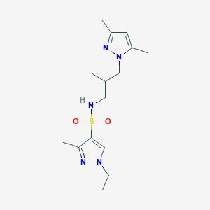 N-[3-(3,5-dimethyl-1H-pyrazol-1-yl)-2-methylpropyl]-1-ethyl-3-methyl-1H-pyrazole-4-sulfonamide