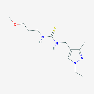 molecular formula C12H22N4OS B10951088 1-[(1-ethyl-3-methyl-1H-pyrazol-4-yl)methyl]-3-(3-methoxypropyl)thiourea 