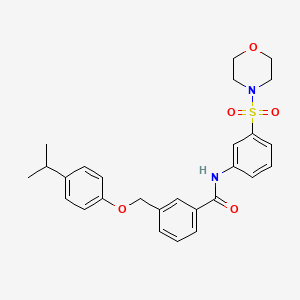 N-[3-(morpholin-4-ylsulfonyl)phenyl]-3-{[4-(propan-2-yl)phenoxy]methyl}benzamide