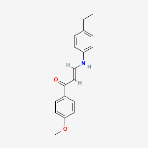 molecular formula C18H19NO2 B10951108 (2E)-3-[(4-ethylphenyl)amino]-1-(4-methoxyphenyl)prop-2-en-1-one 