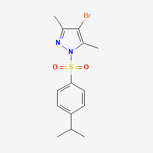 molecular formula C14H17BrN2O2S B10951115 4-bromo-3,5-dimethyl-1-{[4-(propan-2-yl)phenyl]sulfonyl}-1H-pyrazole 