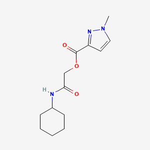 molecular formula C13H19N3O3 B10951127 2-(cyclohexylamino)-2-oxoethyl 1-methyl-1H-pyrazole-3-carboxylate 