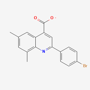 molecular formula C18H13BrNO2- B10951178 2-(4-Bromophenyl)-6,8-dimethylquinoline-4-carboxylate 