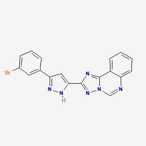 molecular formula C18H11BrN6 B10951217 2-[5-(3-bromophenyl)-1H-pyrazol-3-yl][1,2,4]triazolo[1,5-c]quinazoline 